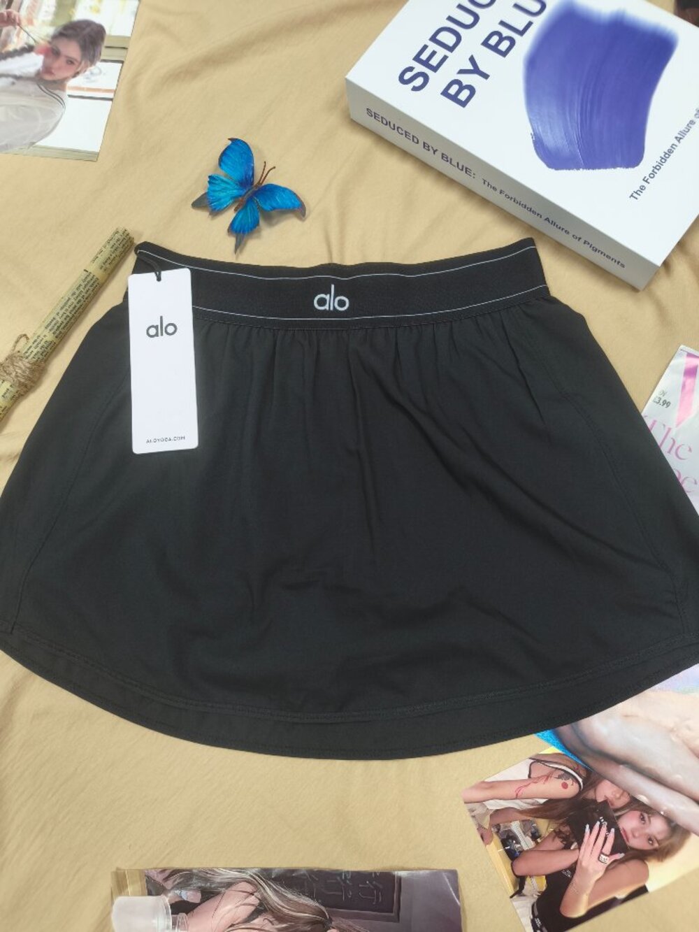 ALO Yoga Black Athletic Tennis Skirt Built-in Shorts NWT👗Comfortable Stylish💖 - Picture 2 of 7